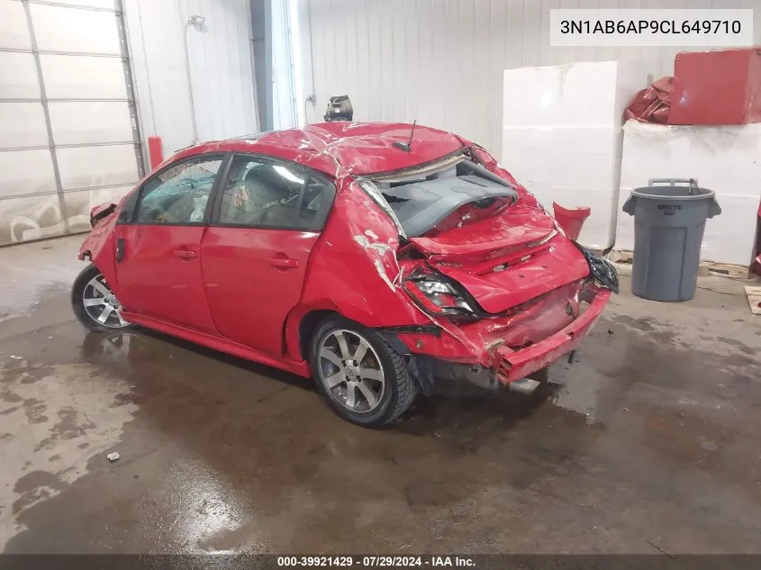 2012 Nissan Sentra 2.0 Sr VIN: 3N1AB6AP9CL649710 Lot: 39921429