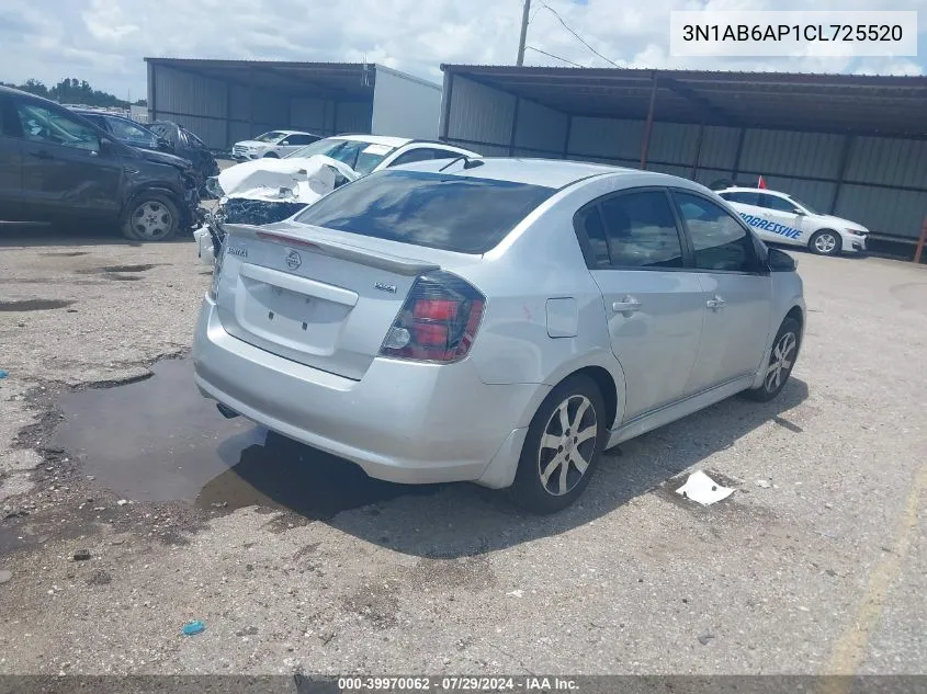 3N1AB6AP1CL725520 2012 Nissan Sentra 2.0 Sr