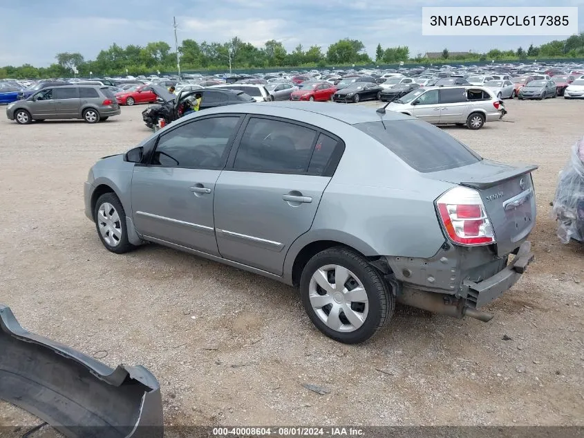 3N1AB6AP7CL617385 2012 Nissan Sentra 2.0 S