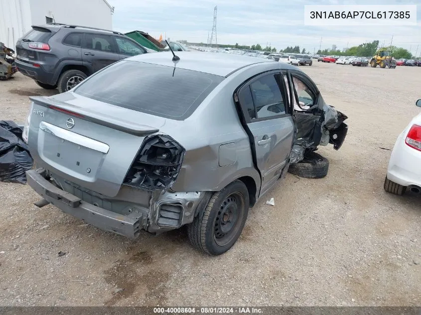 3N1AB6AP7CL617385 2012 Nissan Sentra 2.0 S