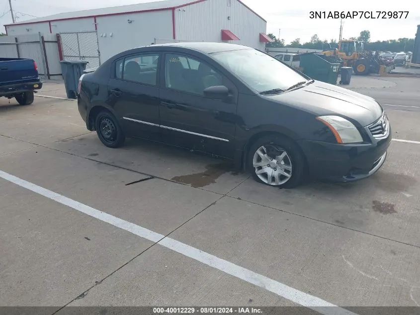 2012 Nissan Sentra 2.0 S VIN: 3N1AB6AP7CL729877 Lot: 40012229