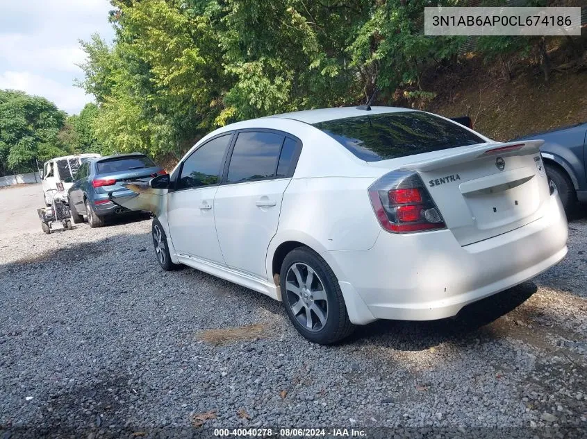 3N1AB6AP0CL674186 2012 Nissan Sentra 2.0 Sr