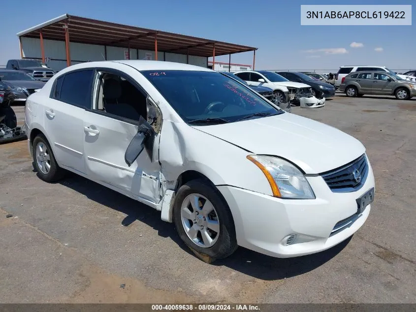 2012 Nissan Sentra 2.0 VIN: 3N1AB6AP8CL619422 Lot: 40059638