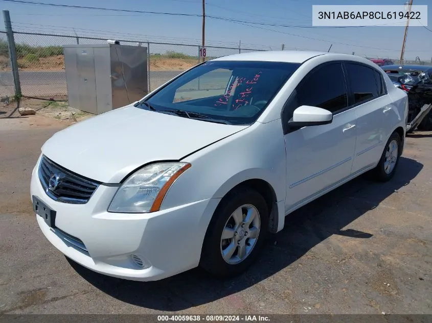 3N1AB6AP8CL619422 2012 Nissan Sentra 2.0