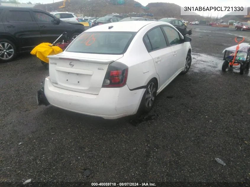 2012 Nissan Sentra 2.0 Sr VIN: 3N1AB6AP9CL721330 Lot: 40059718