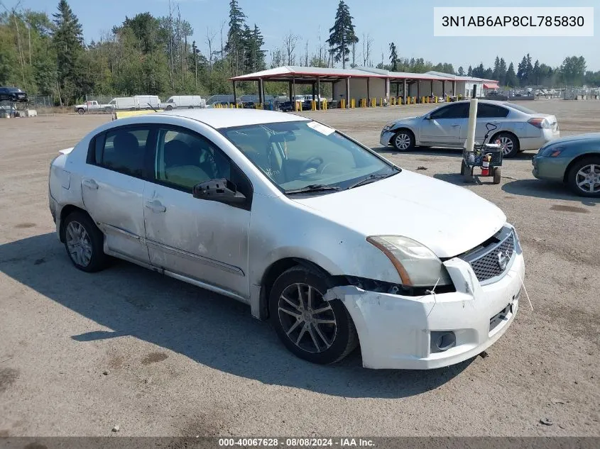 2012 Nissan Sentra 2.0 S VIN: 3N1AB6AP8CL785830 Lot: 40067628