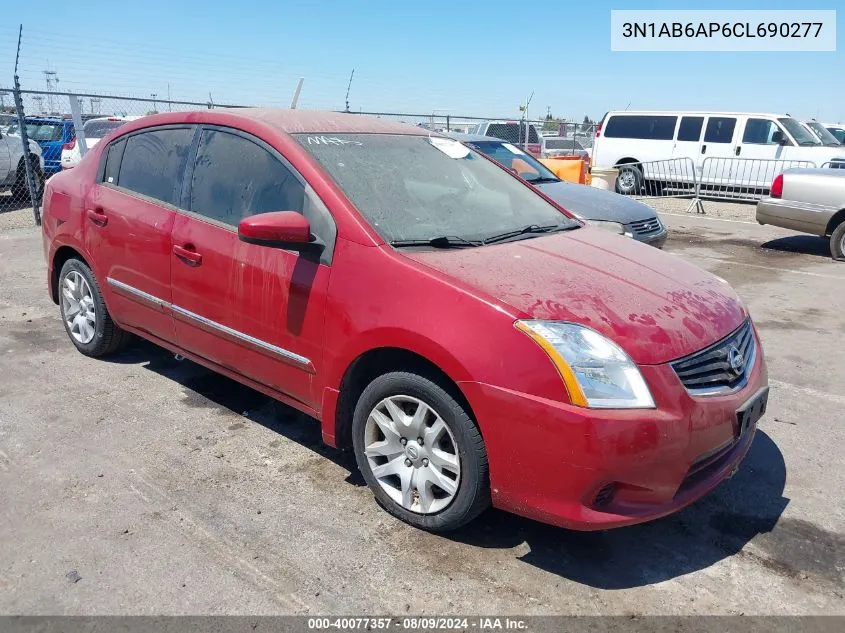 2012 Nissan Sentra 2.0 S VIN: 3N1AB6AP6CL690277 Lot: 40077357