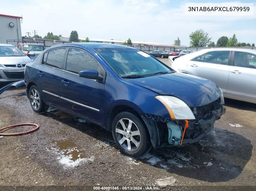 2012 Nissan Sentra 2.0 S VIN: 3N1AB6APXCL679959 Lot: 40091045