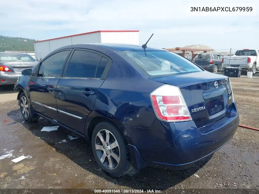 3N1AB6APXCL679959 2012 Nissan Sentra 2.0 S