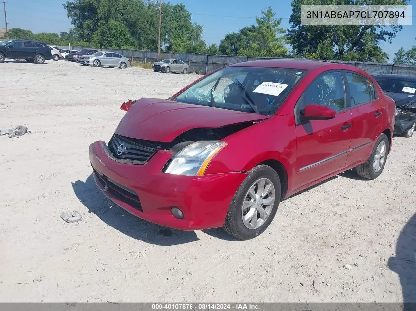 2012 Nissan Sentra 2.0/2.0S/Sr/2.0Sl VIN: 3N1AB6AP7CL707894 Lot: 40107876