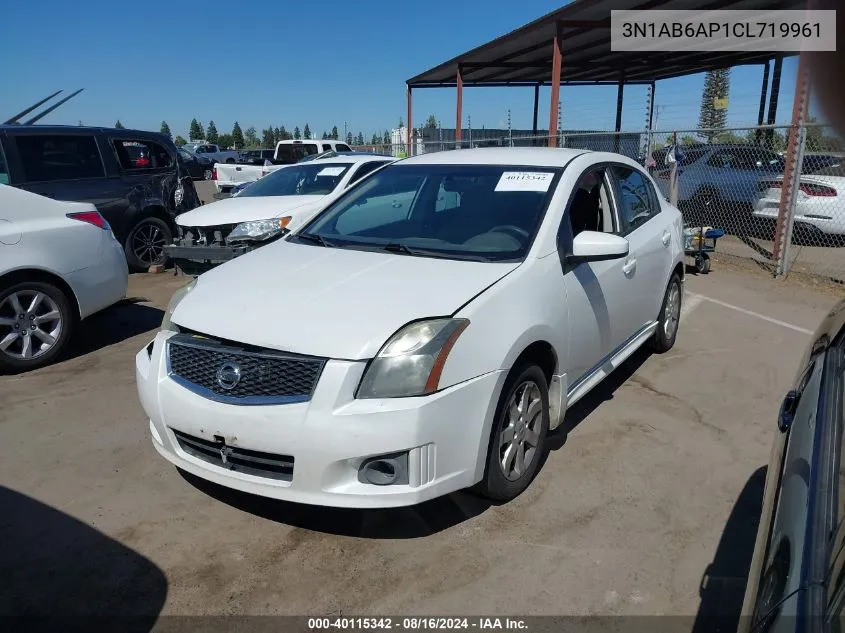 2012 Nissan Sentra 2.0 Sr VIN: 3N1AB6AP1CL719961 Lot: 40115342