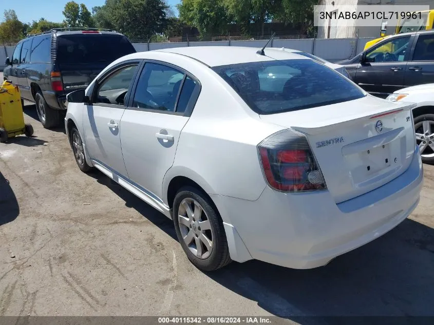 2012 Nissan Sentra 2.0 Sr VIN: 3N1AB6AP1CL719961 Lot: 40115342