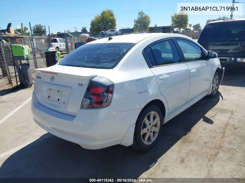 2012 Nissan Sentra 2.0 Sr VIN: 3N1AB6AP1CL719961 Lot: 40115342