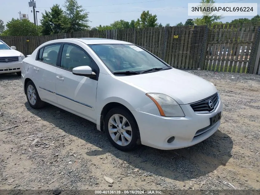 2012 Nissan Sentra 2.0 Sl VIN: 3N1AB6AP4CL696224 Lot: 40136139