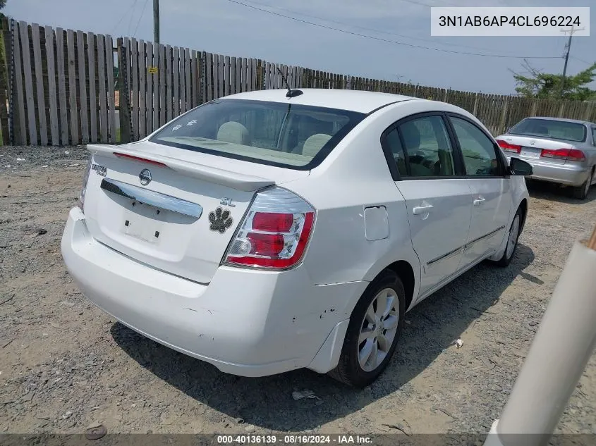 3N1AB6AP4CL696224 2012 Nissan Sentra 2.0 Sl