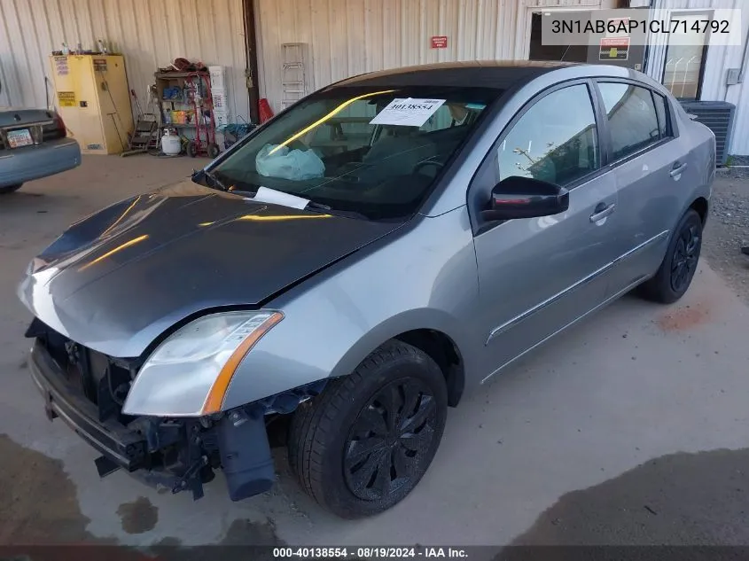 3N1AB6AP1CL714792 2012 Nissan Sentra 2.0 S