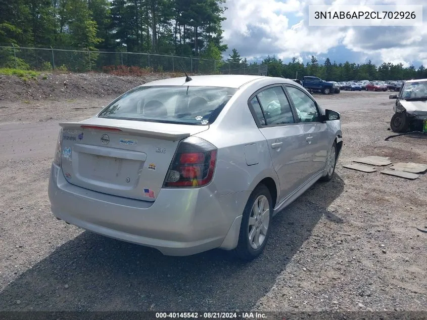 3N1AB6AP2CL702926 2012 Nissan Sentra 2.0 Sr