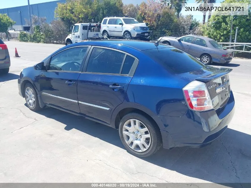 2012 Nissan Sentra 2.0 S VIN: 3N1AB6AP7CL641721 Lot: 40146020