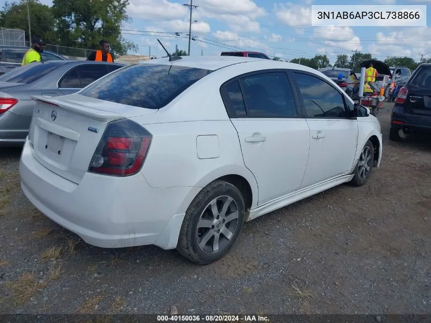 3N1AB6AP3CL738866 2012 Nissan Sentra 2.0/2.0S/Sr/2.0Sl