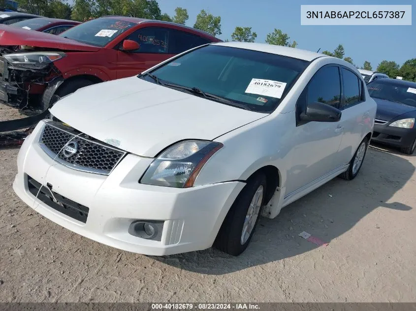 2012 Nissan Sentra 2.0 Sr VIN: 3N1AB6AP2CL657387 Lot: 40182679