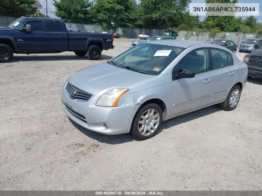 2012 Nissan Sentra 2.0 S VIN: 3N1AB6AP4CL735944 Lot: 40200730