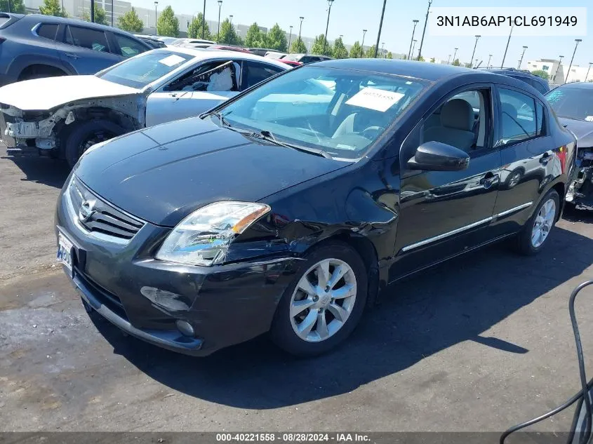 2012 Nissan Sentra 2.0 Sl VIN: 3N1AB6AP1CL691949 Lot: 40221558