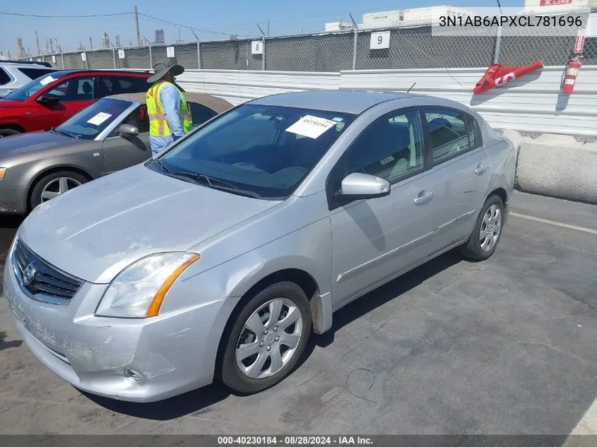 3N1AB6APXCL781696 2012 Nissan Sentra 2.0 S