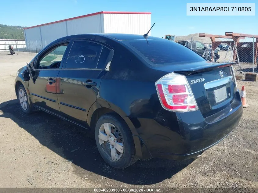 2012 Nissan Sentra 2.0 VIN: 3N1AB6AP8CL710805 Lot: 40233930