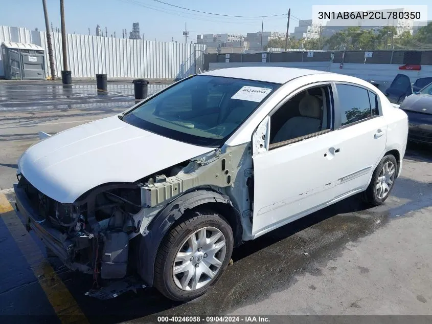 2012 Nissan Sentra 2.0 S VIN: 3N1AB6AP2CL780350 Lot: 40246058