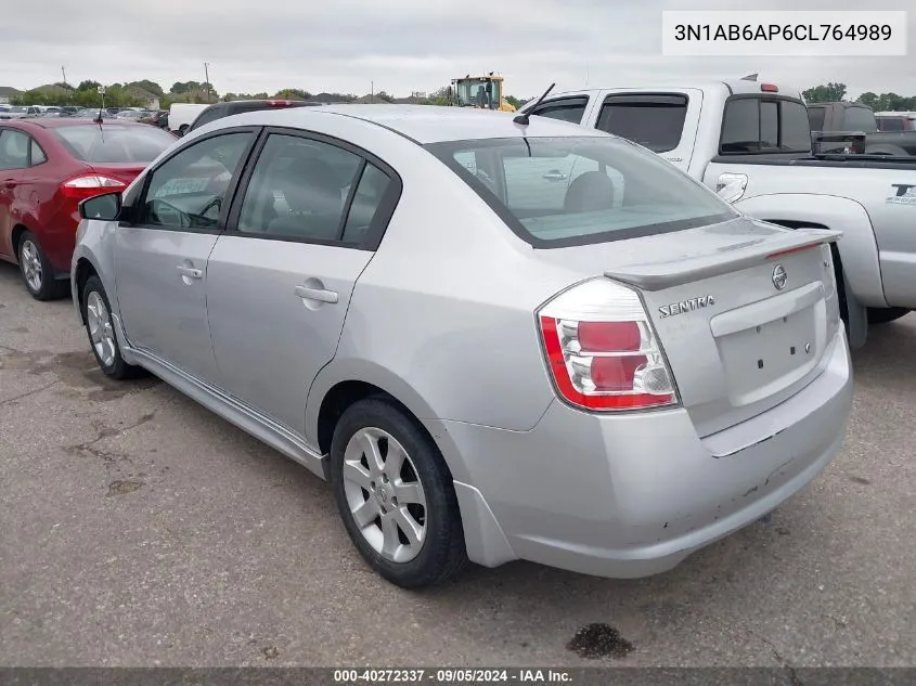 2012 Nissan Sentra 2.0 Sr VIN: 3N1AB6AP6CL764989 Lot: 40272337