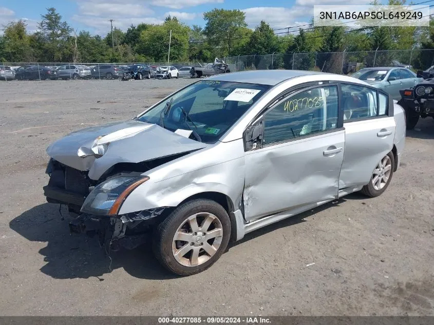 2012 Nissan Sentra 2.0 Sr VIN: 3N1AB6AP5CL649249 Lot: 40277085