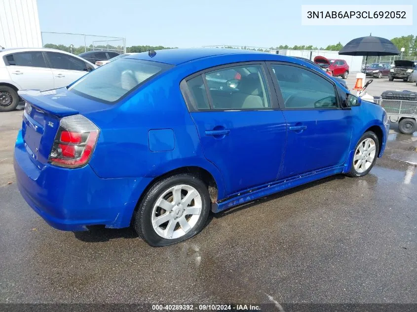 2012 Nissan Sentra 2.0 Sr VIN: 3N1AB6AP3CL692052 Lot: 40289392