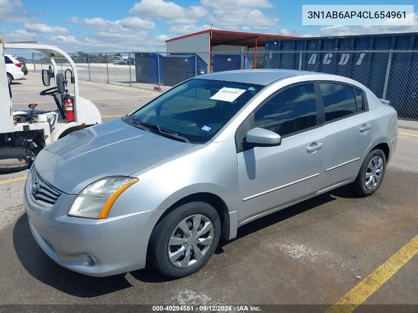 2012 Nissan Sentra 2.0 VIN: 3N1AB6AP4CL654961 Lot: 40294581