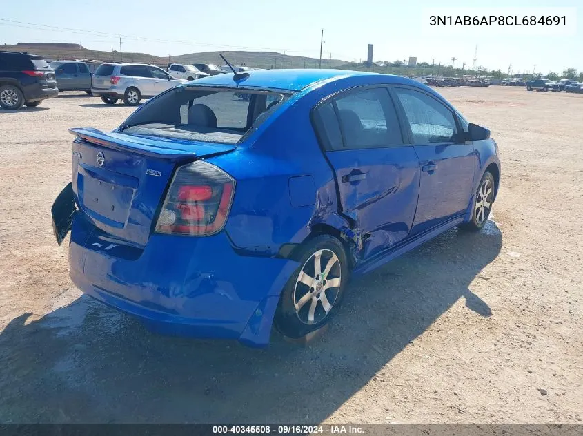 2012 Nissan Sentra 2.0 Sr VIN: 3N1AB6AP8CL684691 Lot: 40345508