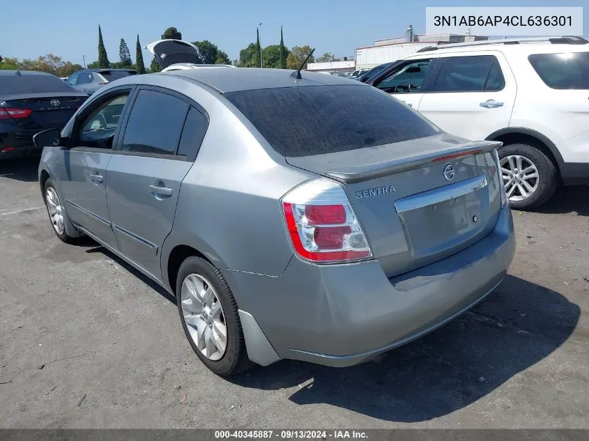 2012 Nissan Sentra 2.0 S VIN: 3N1AB6AP4CL636301 Lot: 40345887