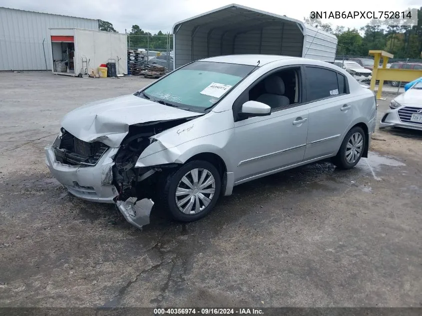 3N1AB6APXCL752814 2012 Nissan Sentra 2.0 S