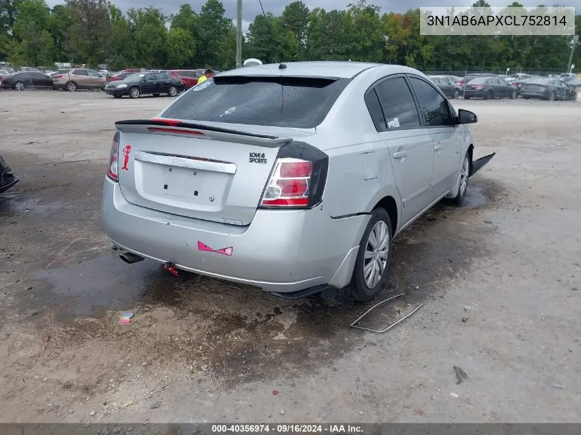 3N1AB6APXCL752814 2012 Nissan Sentra 2.0 S