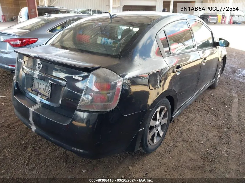 2012 Nissan Sentra 2.0 Sr VIN: 3N1AB6AP0CL772554 Lot: 40386416