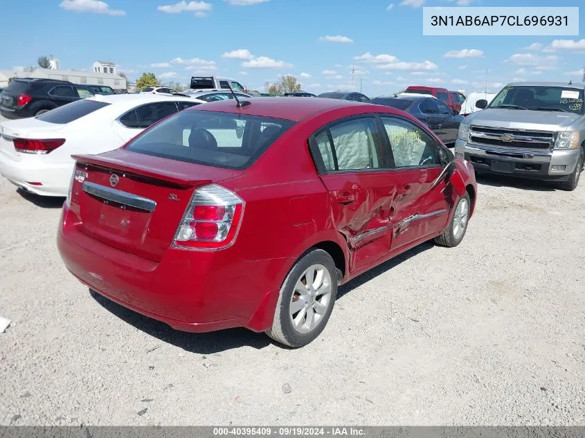 3N1AB6AP7CL696931 2012 Nissan Sentra 2.0 Sl