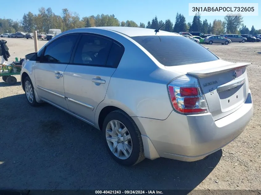 2012 Nissan Sentra 2.0 S VIN: 3N1AB6AP0CL732605 Lot: 40421243