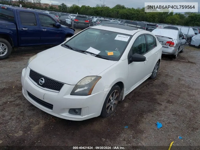 2012 Nissan Sentra 2.0 Sr VIN: 3N1AB6AP4CL759564 Lot: 40421624