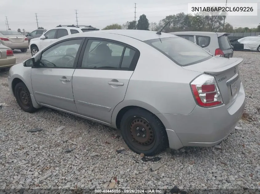 2012 Nissan Sentra 2.0 S VIN: 3N1AB6AP2CL609226 Lot: 40445055