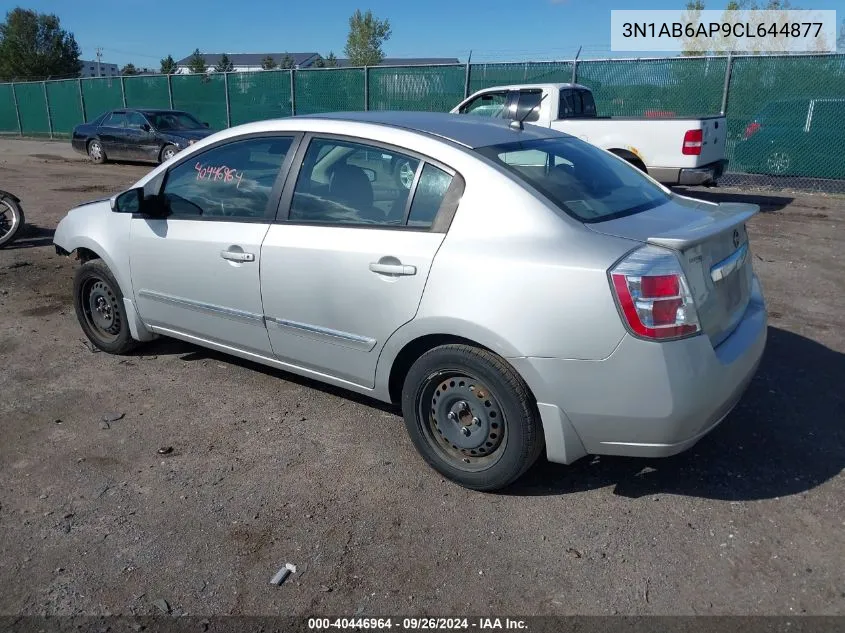 2012 Nissan Sentra 2.0 S VIN: 3N1AB6AP9CL644877 Lot: 40446964