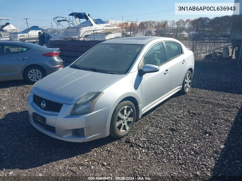 2012 Nissan Sentra VIN: 3N1AB6AP0CL636943 Lot: 40449473