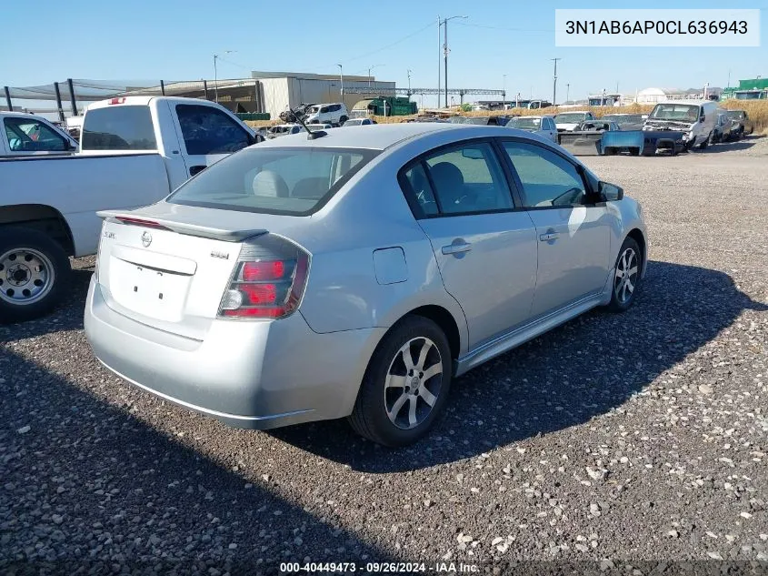 2012 Nissan Sentra VIN: 3N1AB6AP0CL636943 Lot: 40449473