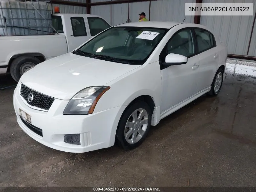 2012 Nissan Sentra 2.0 Sr VIN: 3N1AB6AP2CL638922 Lot: 40452270