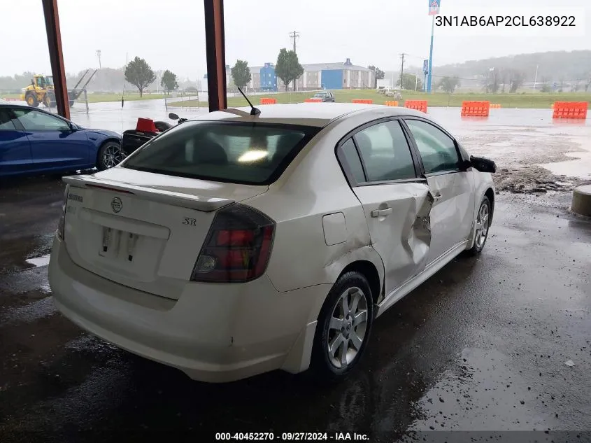 2012 Nissan Sentra 2.0 Sr VIN: 3N1AB6AP2CL638922 Lot: 40452270