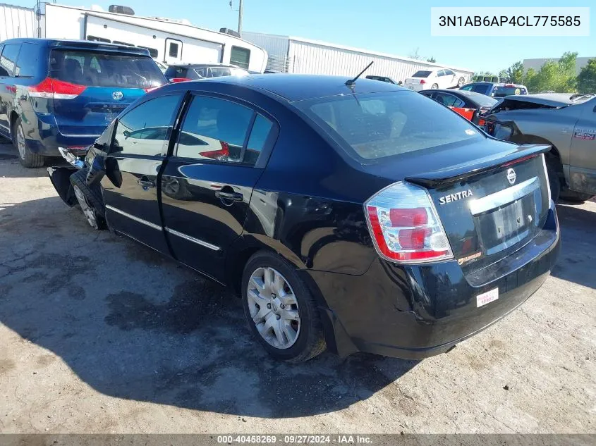 2012 Nissan Sentra 2.0 S VIN: 3N1AB6AP4CL775585 Lot: 40458269