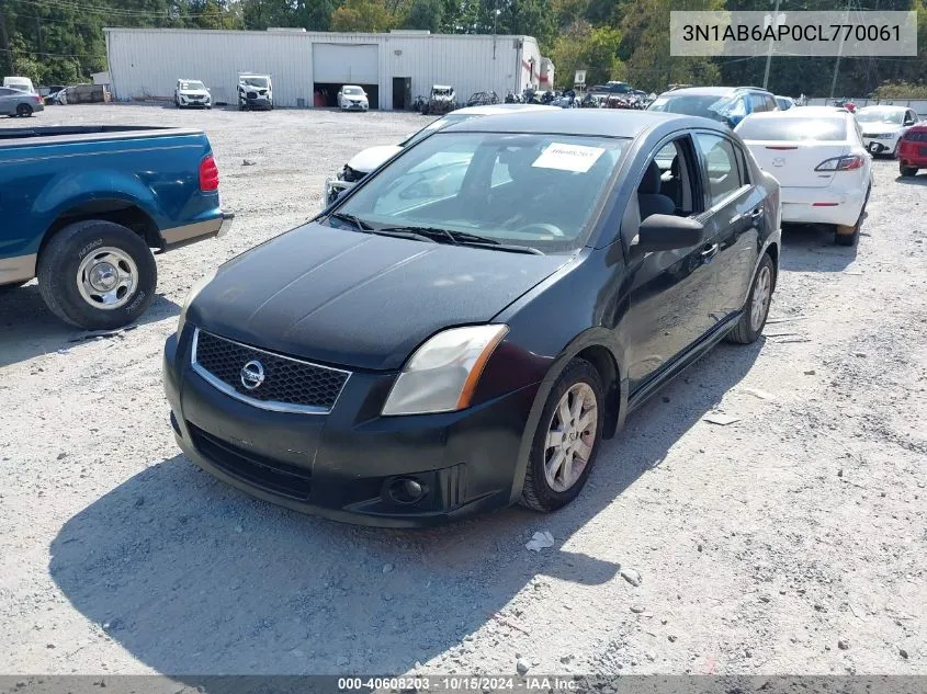 2012 Nissan Sentra 2.0 Sr VIN: 3N1AB6AP0CL770061 Lot: 40608203