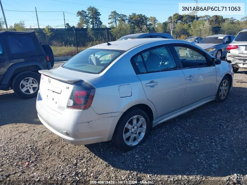 2012 Nissan Sentra 2.0/2.0S/Sr/2.0Sl VIN: 3N1AB6AP6CL711063 Lot: 40619428